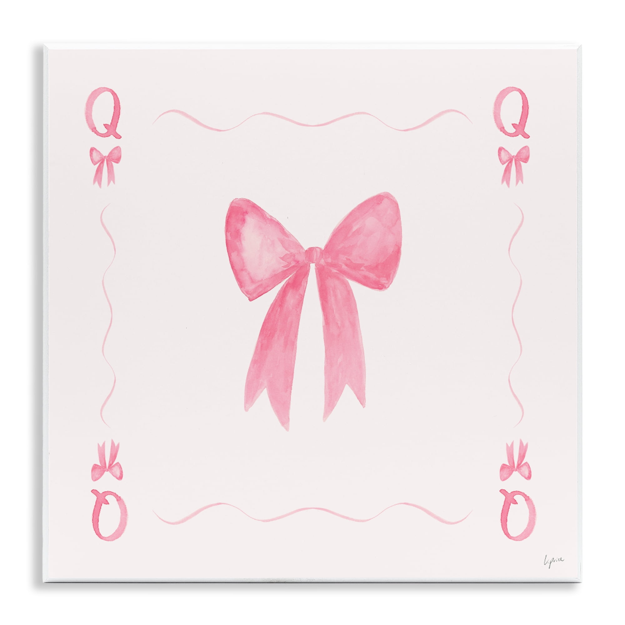 Stupell Industries Queen of Ribbons Card Wall Plaque Art, design by Lucille Price