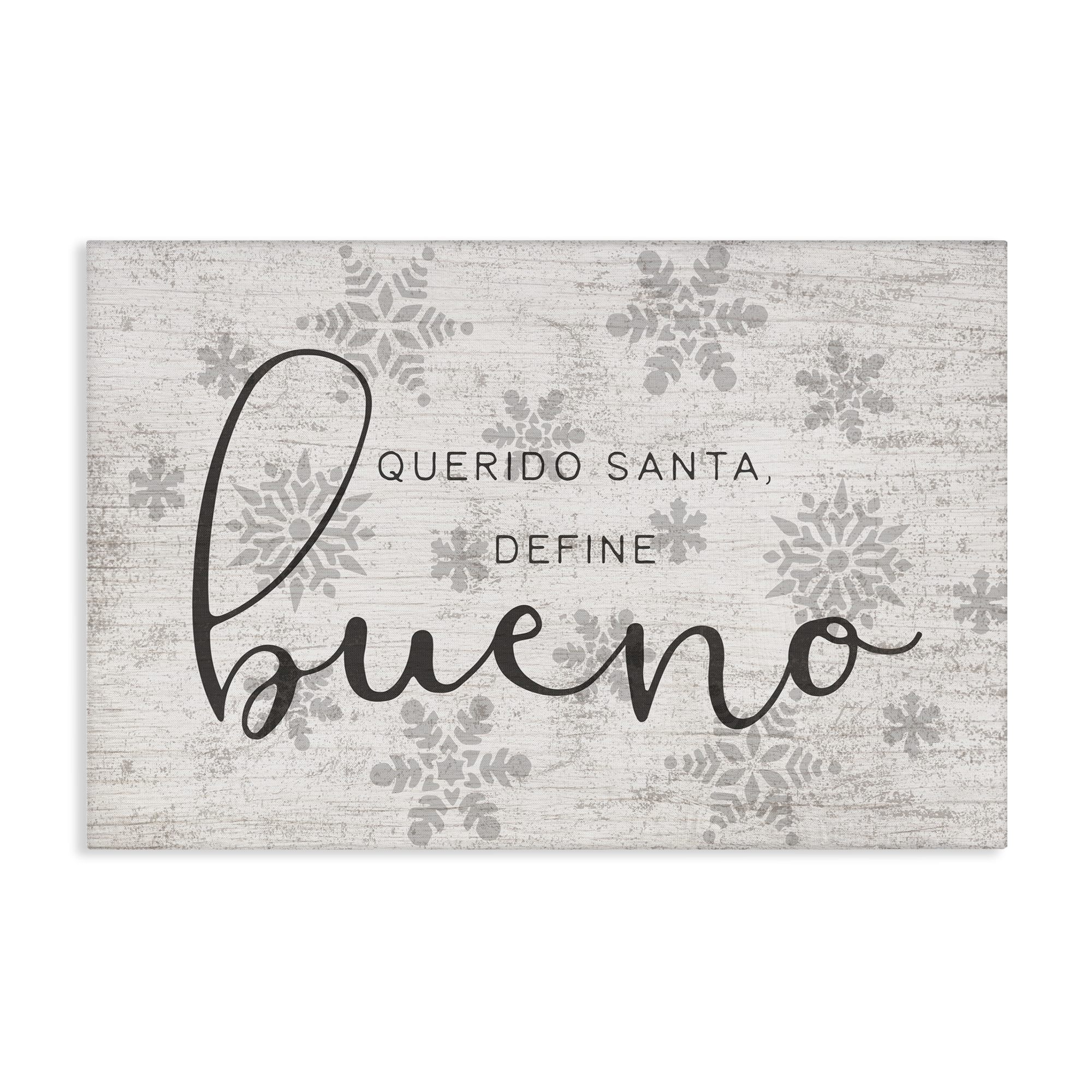 Stupell Industries Querido Santa Define Bueno Holiday Painting Wrapped Canvas Art Print Wall Art, 45 x 30