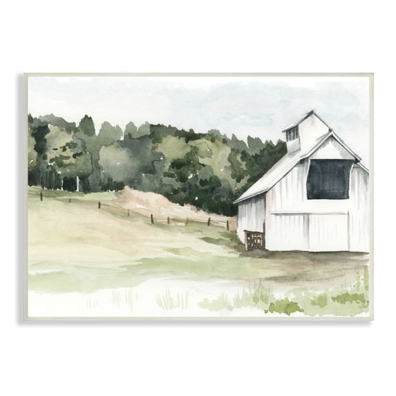 Stupell Industries Quiet Countryside Farmhouse Cottage Green Pasture , 19 x 13, Design by Jennifer Paxton Parker
