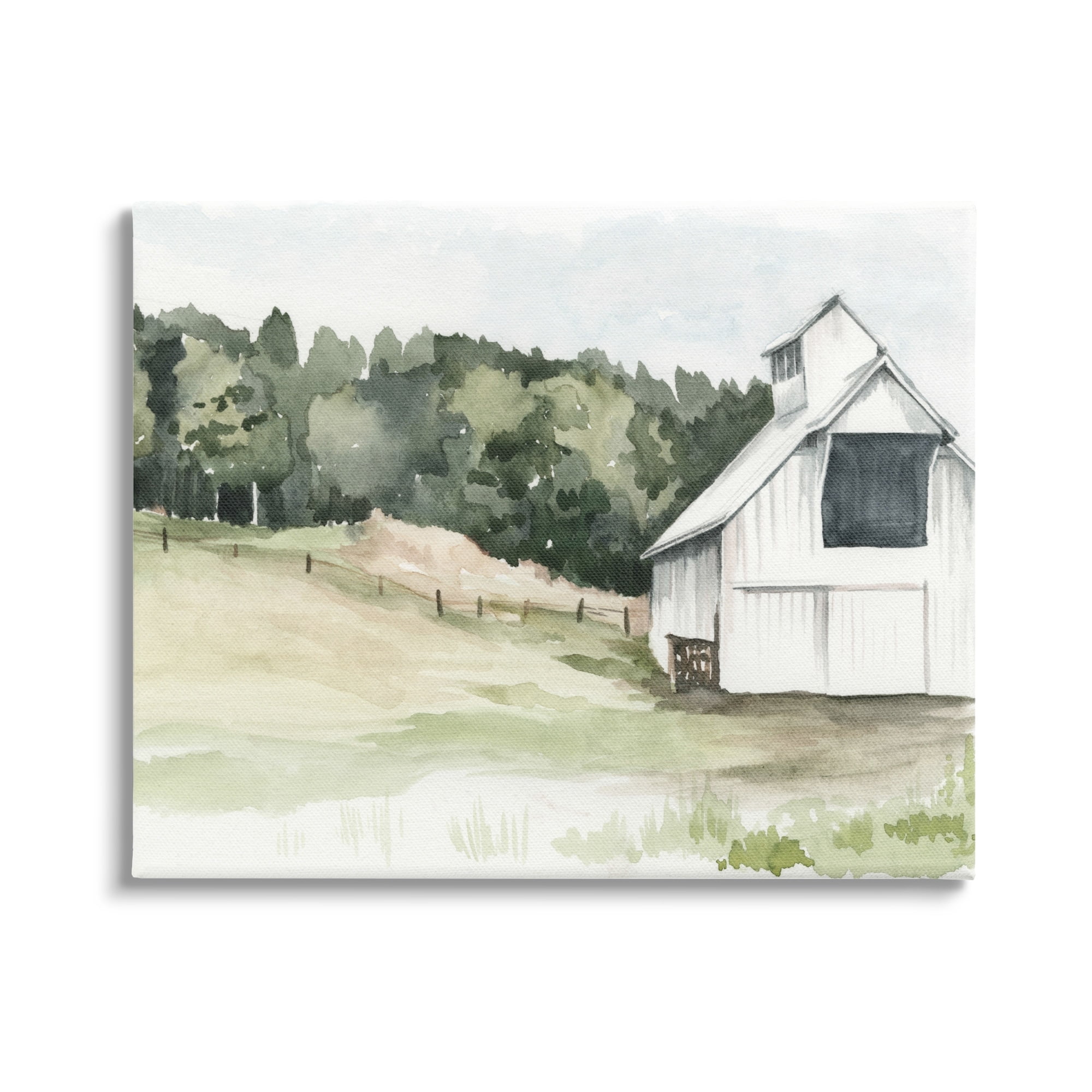 Quiet Countryside Green Pasture Canvas Wall Art, 20 x 16