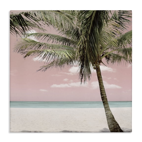 Stupell Industries Quiet Escape Pink Coast Canvas Wall Art design by Natalie Carpentieri, 17 x 17