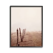 Stupell Industries Quiet Foggy Countryside Landscape Photography Black Framed Art Print Wall Art, 11 x 14