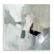 Stupell Industries Quiet In Grays Abstract Abstract Painting Unframed Art Print Wall Art, 12 x 12