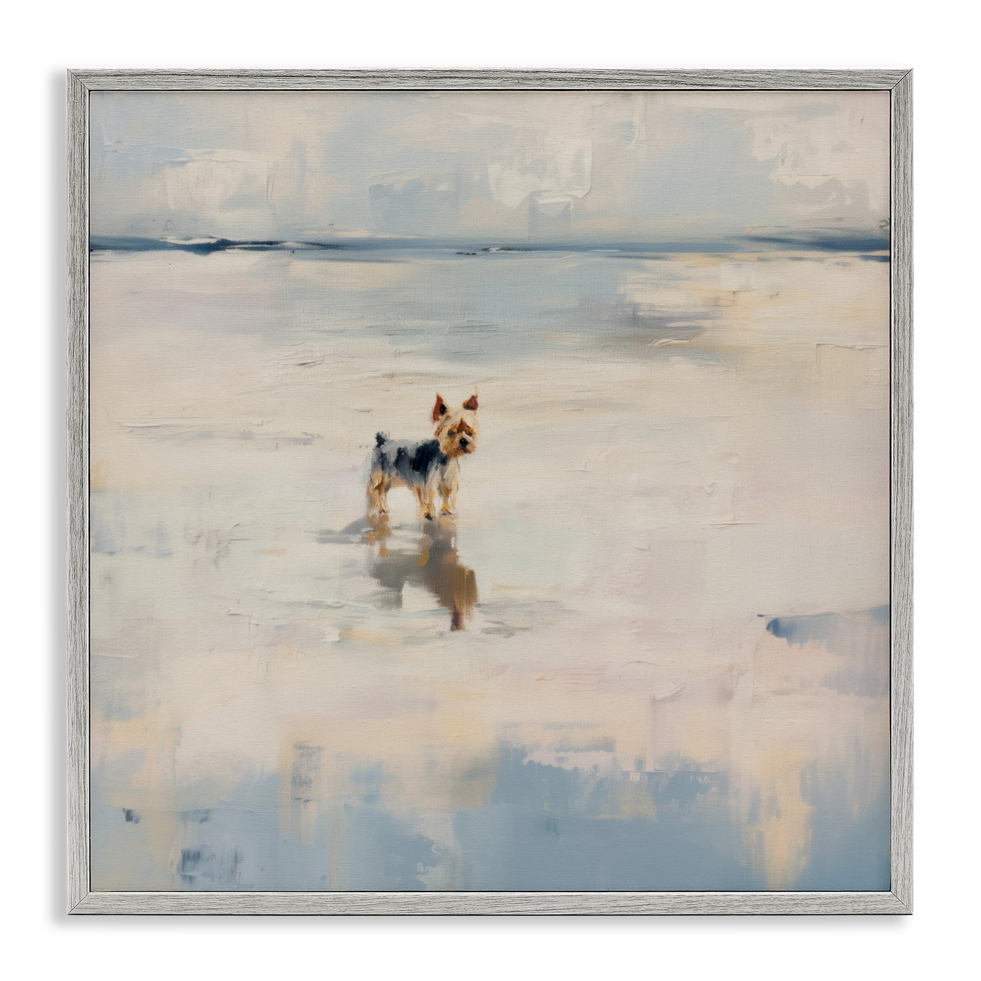 Stupell Industries Quiet Moment By The Sea Gray Framed Giclee Art, design by Svetlana Aleynikova