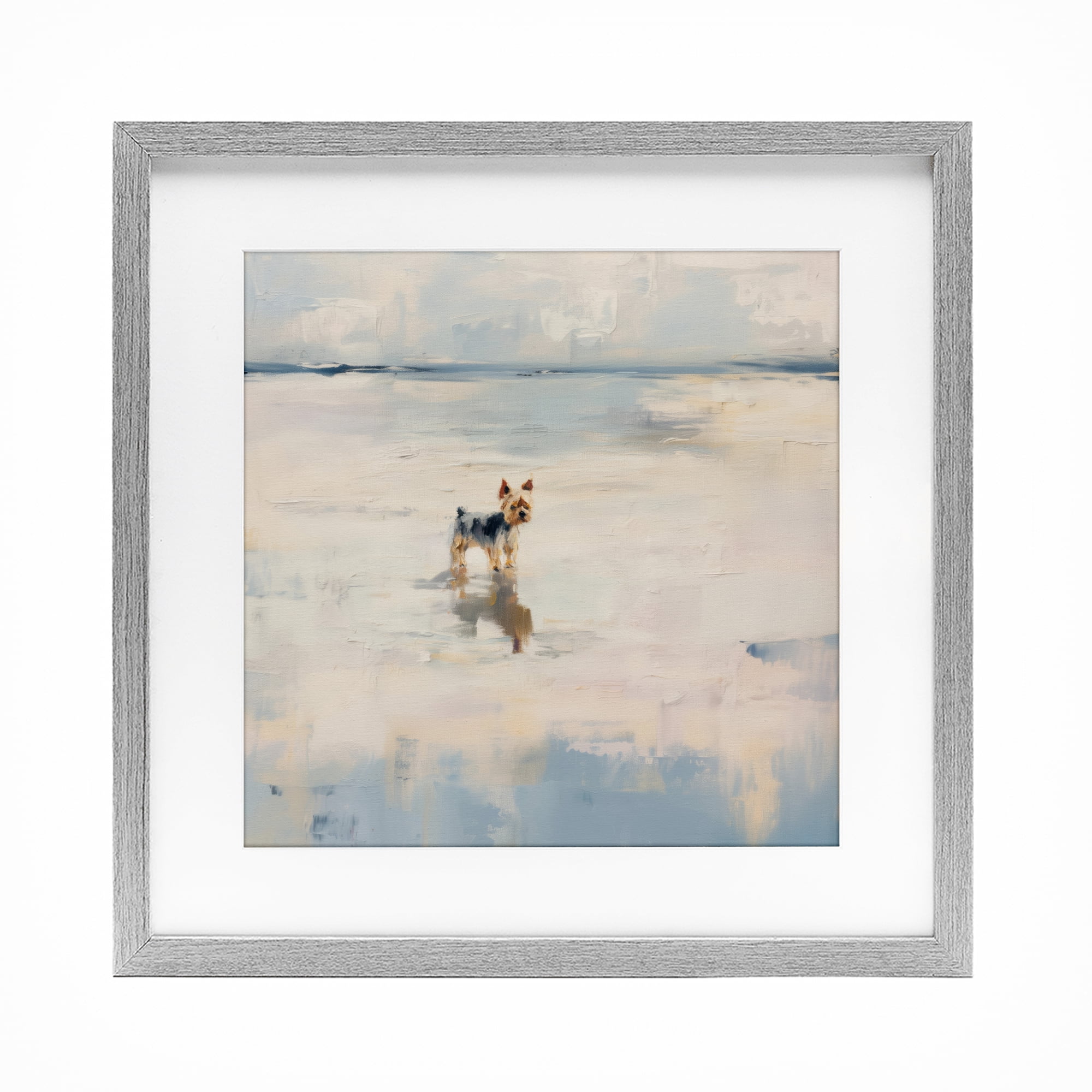 Stupell Industries Quiet Moment By The Sea Gray Framed Print Under Glass, design by Svetlana Aleynikova