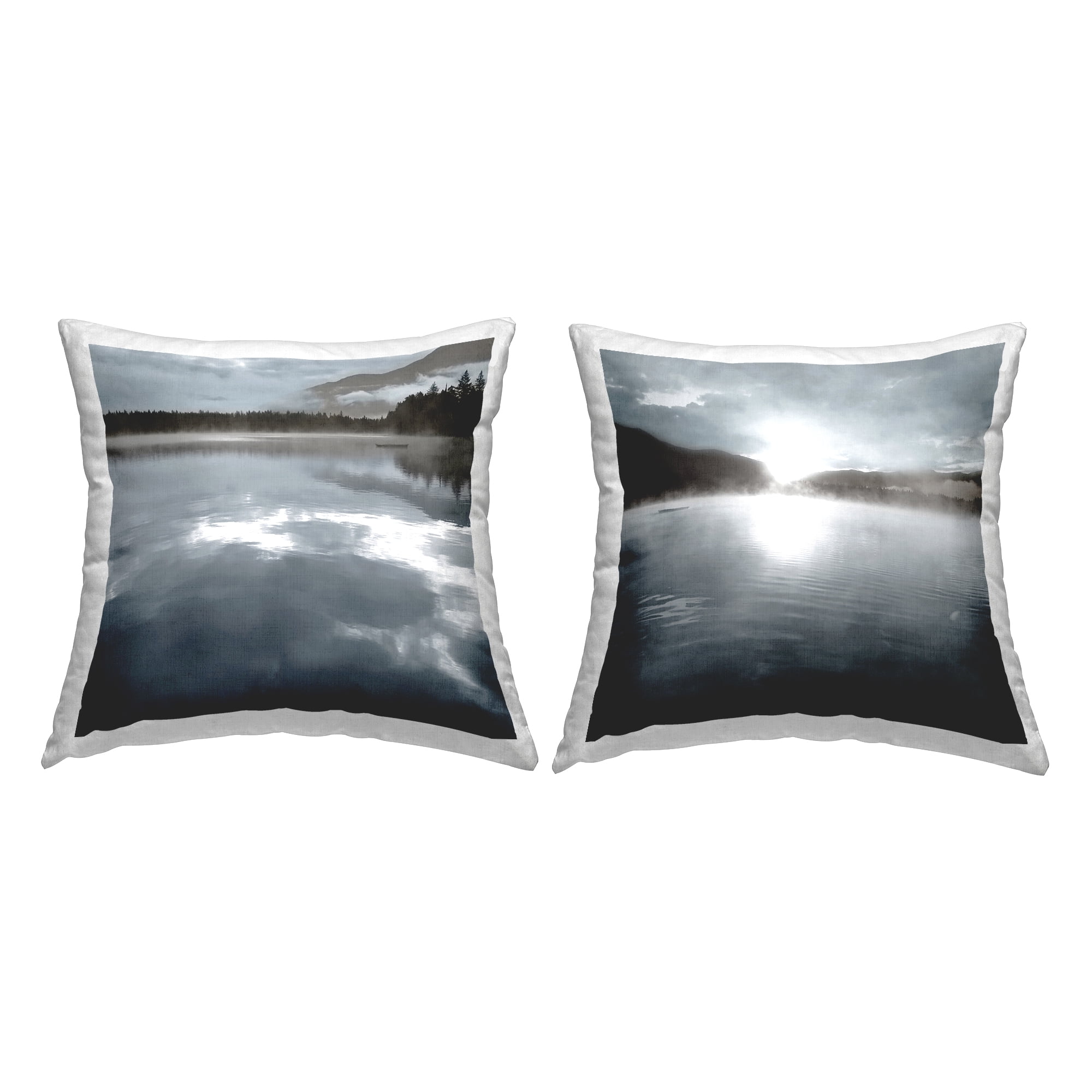 Stupell Industries Quiet Moody Lake Views Decorative Printed Throw Pillow Design by Carol Robinson.