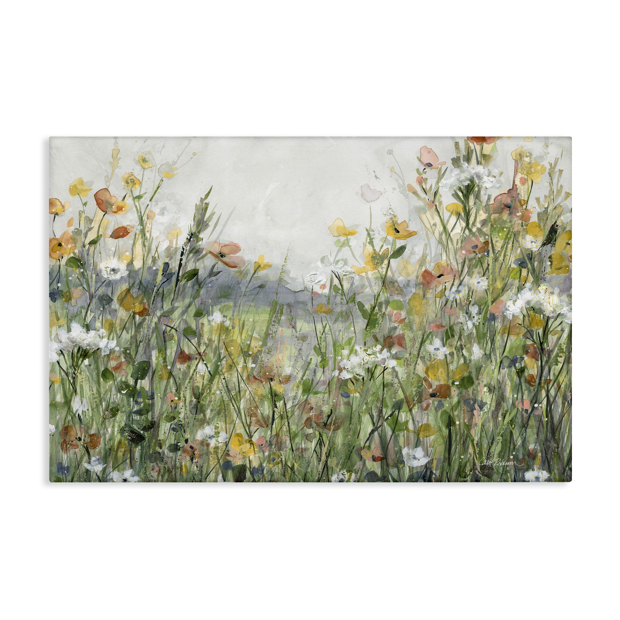 Stupell Industries Quiet Natural Meadow Landscape Painting Gallery Wrapped Canvas Art Print Wall Art, 36 x 24