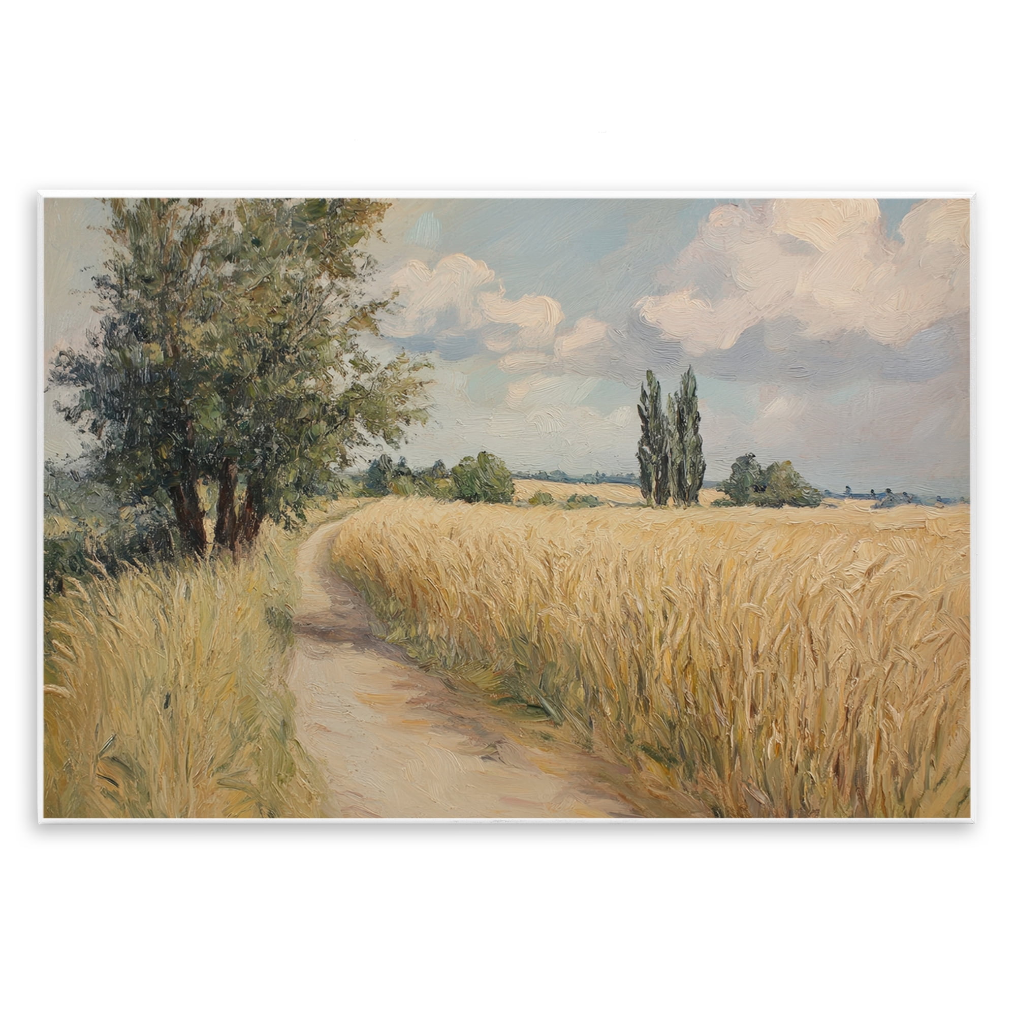 Stupell Industries Quiet Path Through Wheat Wall Plaque Art, design by Petal Prints Design
