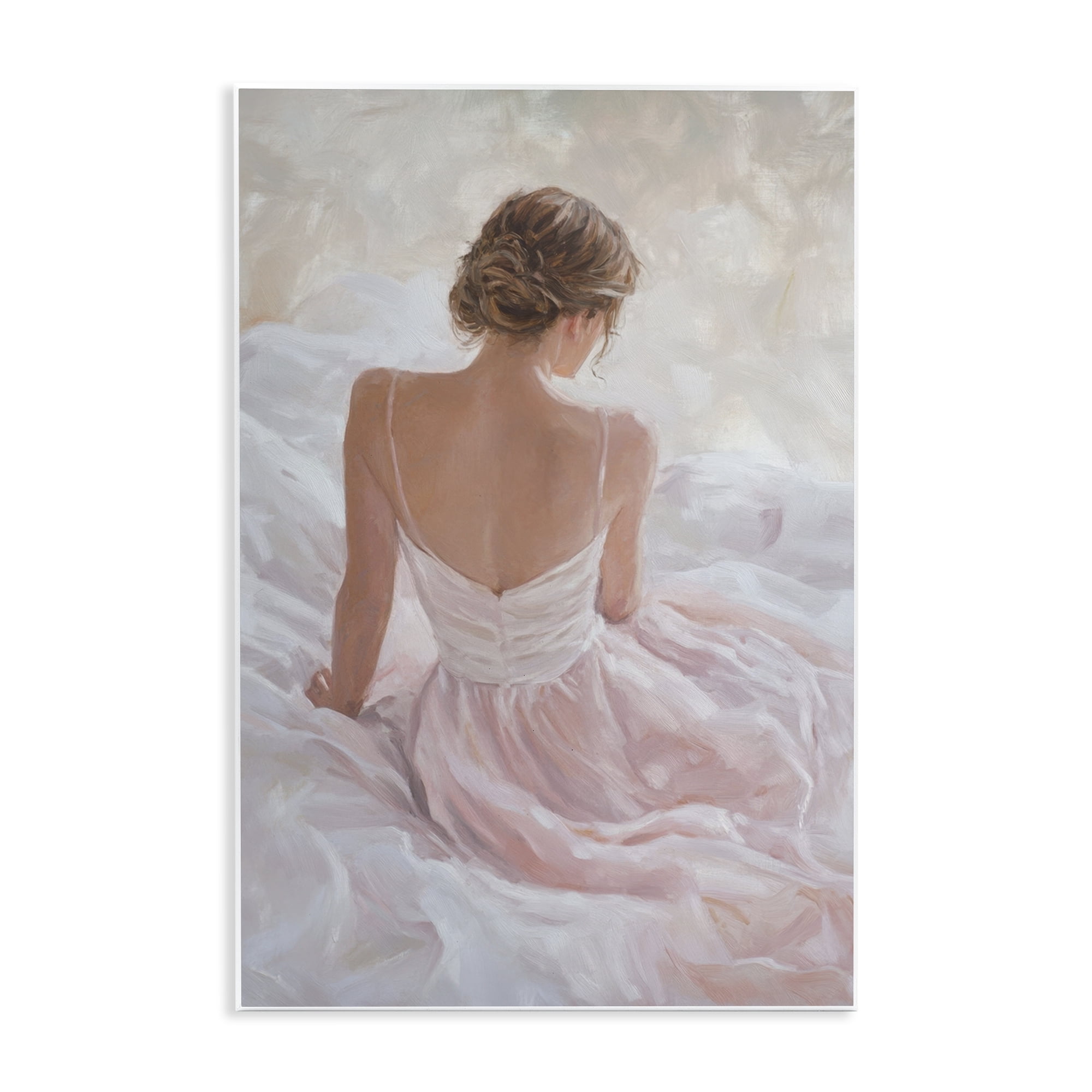 Stupell Industries Quiet Reflection in Pastel Pink Wall Plaque Art, design by Petal Prints Design