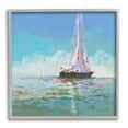 thumbnail image 1 of Stupell Industries Quiet Sailing Painting Transportation Painting Gray Framed Art Print Wall Art, 17 x 17, 1 of 8