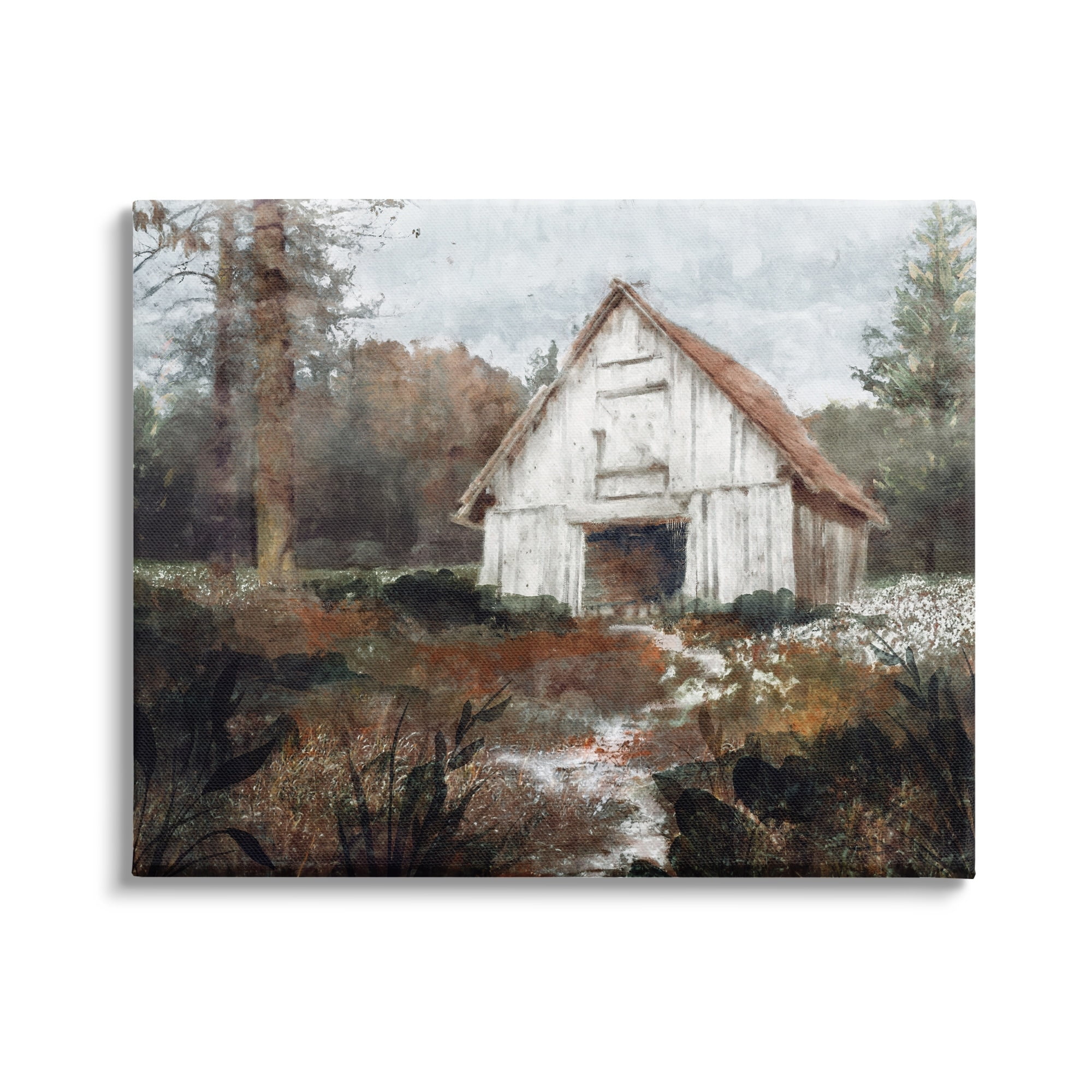 Stupell Industries Quiet Woodland Cabin Landscape Landscape Painting Gallery Wrapped Canvas Print Wall Art