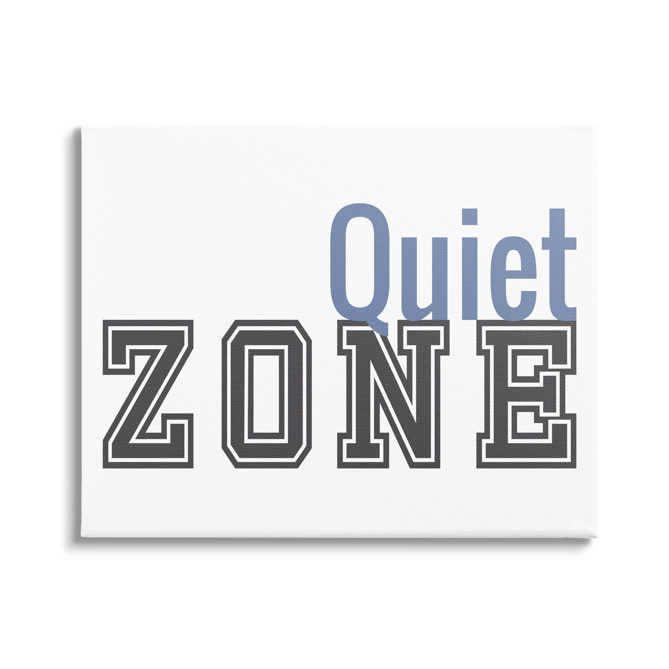 Stupell Industries Quiet Zone Collegiate Phrase Graphic Art Gallery Wrapped Canvas Print Wall Art, Design by Sundance Group