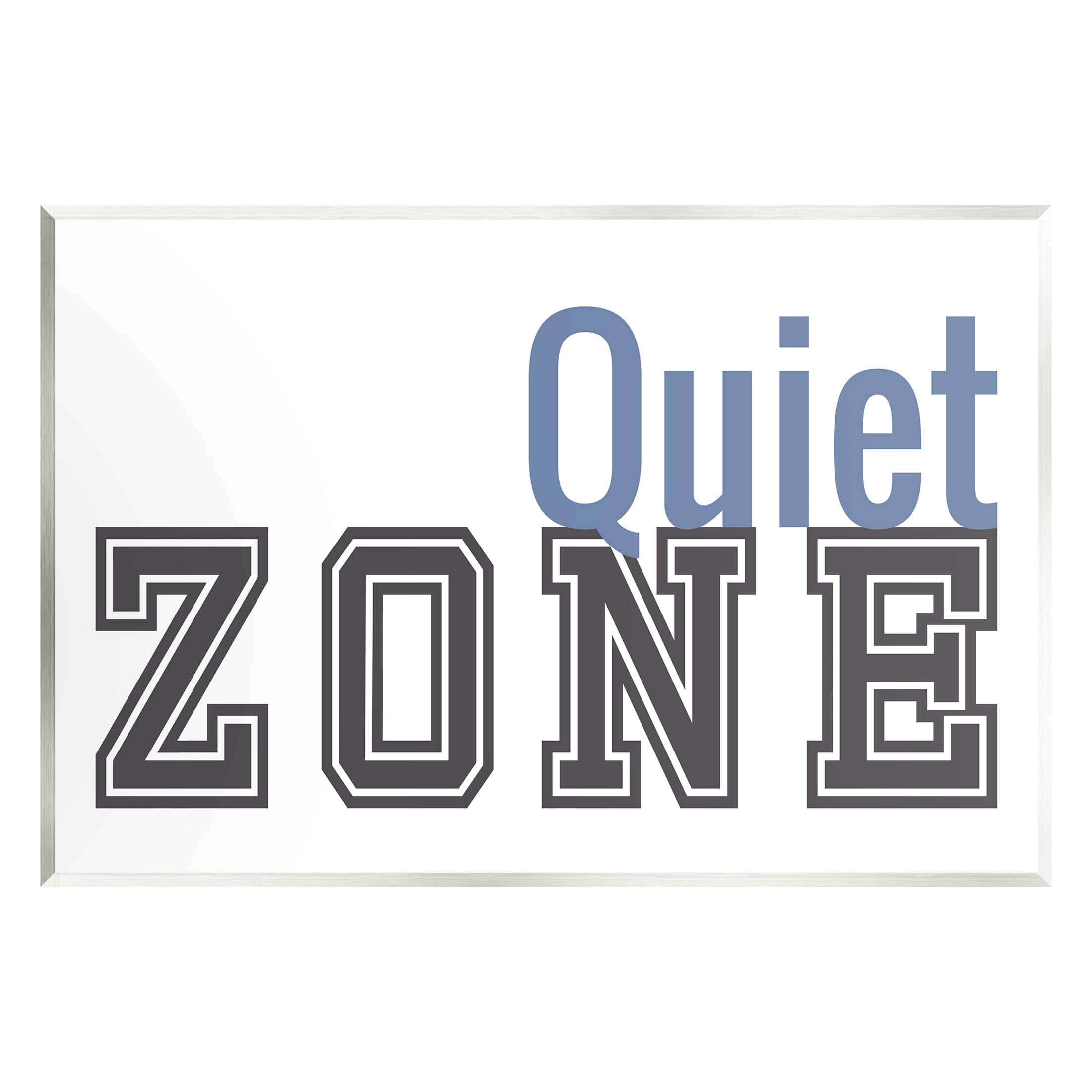 Stupell Industries Quiet Zone Collegiate Phrase Graphic Art Unframed Art Print Wall Art, Design by Sundance Group