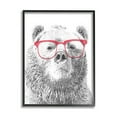 thumbnail image 1 of Stupell Industries Quirky Monochrome Bear Red Glasses Design , 16 x 20, Design by Annalisa Latella, 1 of 5
