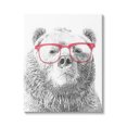 thumbnail image 1 of Stupell Industries Quirky Monochrome Bear Red Glasses Design , 30 x 40, Design by Annalisa Latella, 1 of 6