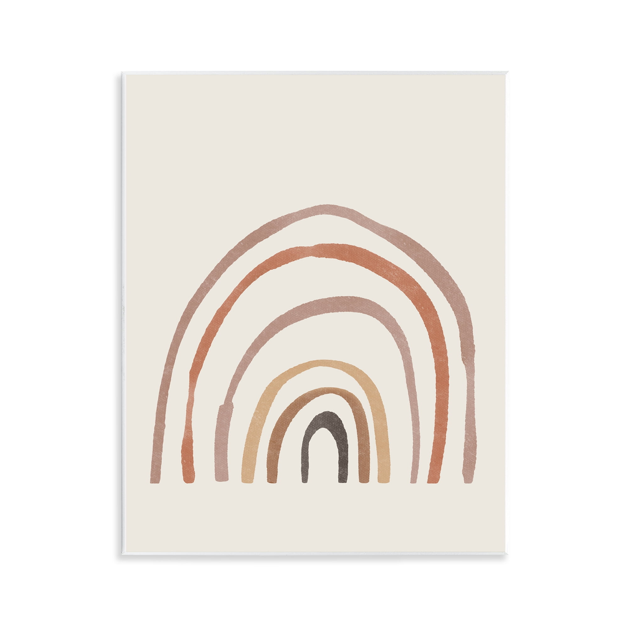 Stupell Industries Quirky Neutral Rainbow Abstract Painting Unframed Art Print Wall Art, 11 x 14