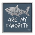 thumbnail image 1 of Stupell Industries Quirky Sharks Saying Text Maritime Blue Background Graphic Art Gray Framed Art Print Wall Art, 12x12, by Stehanie Dicks, 1 of 5