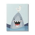 thumbnail image 1 of Stupell Industries Quirky Smiling Shark Seagull Nautical Ocean Waves , 16 x 20, Design by Kyra Brown, 1 of 6