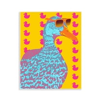 Stupell Industries Quirky Vibrant Goose Animals Painting Unframed Art Print Wall Art, 11 x 14