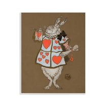 Stupell Industries Rabbit Playing Card Hearts Entertainment Painting Unframed Art Print Wall Art, 11 x 14