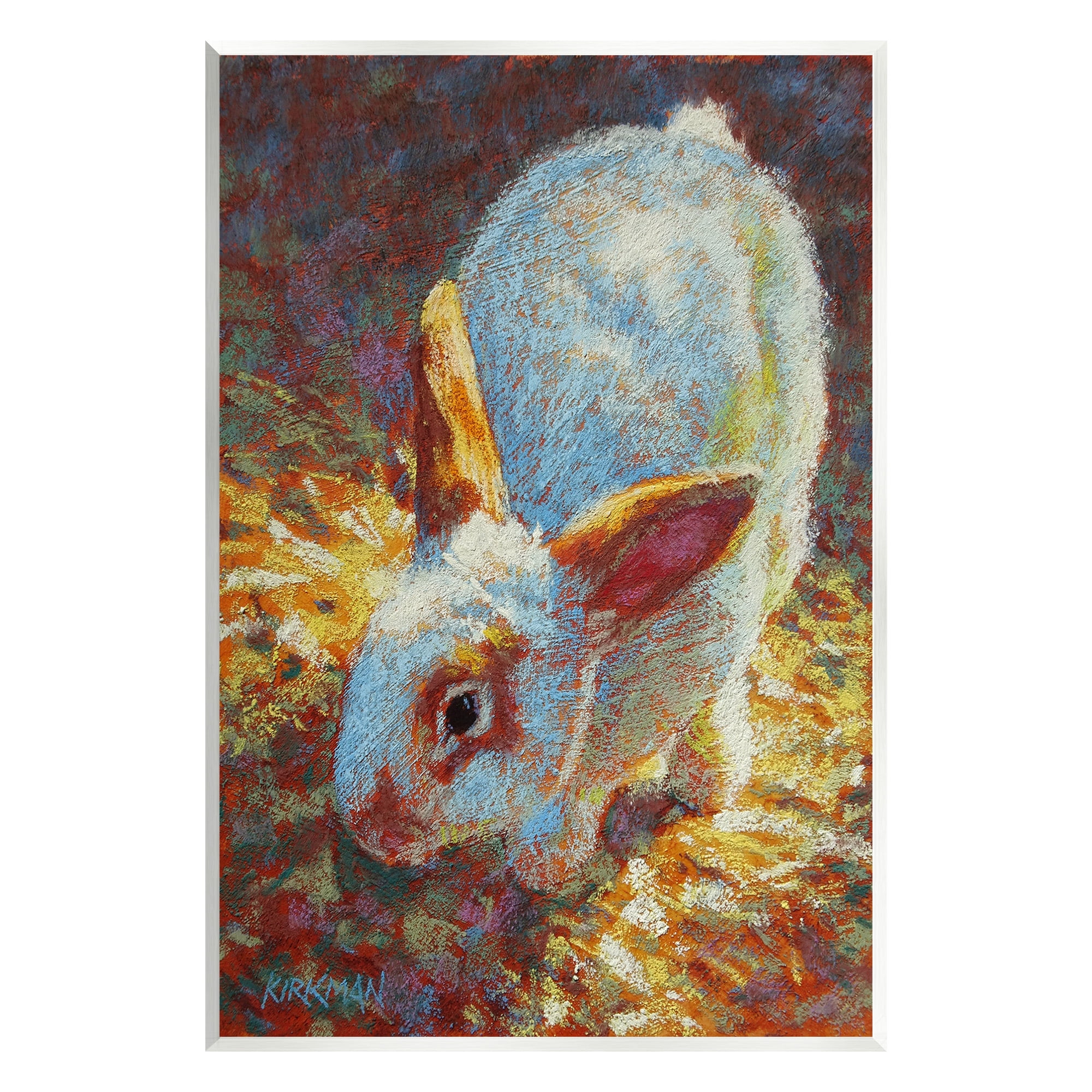 Stupell Industries Rabbit Pointillism Portrait Animals & Insects Painting Unframed Art Print Wall Art, 13 x 19