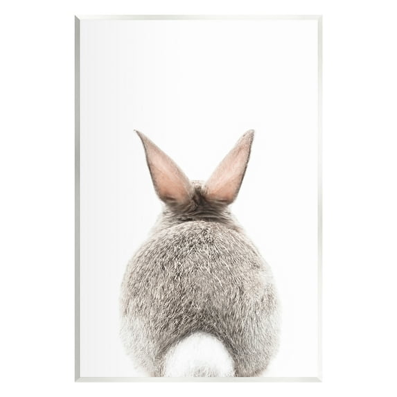 Stupell Industries Rabbit Tail on White Animals & Insects Painting Unframed Art Print Wall Art, 13 x 19