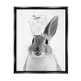 thumbnail image 1 of Stupell Industries Rabbit & Toilet Paper Bathroom Animals & Insects Painting Black Floater Framed Art Print Wall Art, 1 of 6