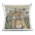 thumbnail image 1 of Stupell Industries Rabbit in Poppy Garden Design by Sara G. Designs Throw Pillow, 1 of 6