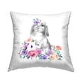 thumbnail image 1 of Stupell Industries Rabbit in Spring Garden Square Decorative Printed Throw Pillow, 18 x 18, 1 of 4