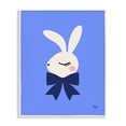 thumbnail image 1 of Stupell Industries Rabbit with Ribbon on Blue Animals Painting White Framed Art Print Wall Art, 16 x 20, 1 of 2