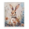 thumbnail image 1 of Stupell Industries Rabbit with Wild Daisies White Framed Giclee Art design by Sara Culpepper, 30 x 24, 1 of 8