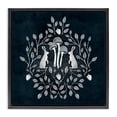 thumbnail image 1 of Stupell Industries Rabbits & Leaves on Blue Plants & Flowers Painting Black Floater Framed Canvas Art Print Wall Art, 25 x 25, 1 of 10