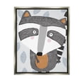 thumbnail image 1 of Stupell Industries Raccoon Animal Patterned Leaves Graphic Art Luster Gray Floating Framed Canvas Print Wall Art, Design by Carla Daly, 1 of 6