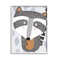 thumbnail image 1 of Stupell Industries Raccoon Animal Patterned Leaves Graphic Art White Framed Art Print Wall Art, Design by Carla Daly, 1 of 7