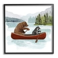 thumbnail image 1 of Stupell Industries Raccoon & Bear Canoeing Animals & Insects Painting Black Framed Art Print Wall Art, 24 x 24, 1 of 9