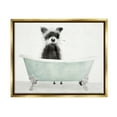 thumbnail image 1 of Stupell Industries Raccoon In A Tub Funny Animal Bathroom Drawing Metallic Gold Framed Floating Canvas Wall Art, 16x20, by Stellar Design Studio, 1 of 5