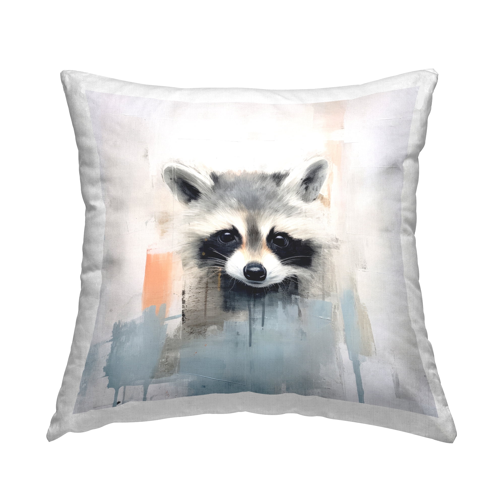 Stupell Industries Raccoon Modern Drip Decorative Printed Throw Pillow, 18 x 18