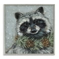 thumbnail image 1 of Stupell Industries Raccoon with Pinecones Holiday Painting Gray Framed Art Prints Wall Art, 24 x 24, 1 of 10
