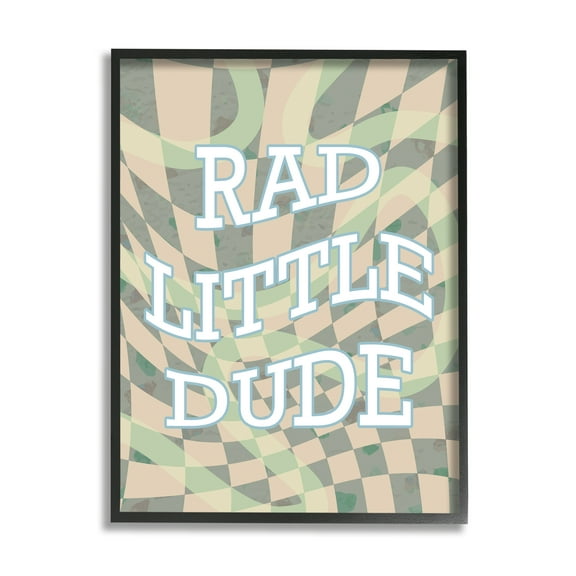 Stupell Industries Rad Little Dude Phrase Inspirational Painting Black Framed Art Print Wall Art, 11 x 14