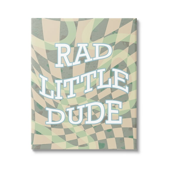 Stupell Industries Rad Little Dude Phrase Inspirational Painting Gallery Wrapped Canvas Print Wall Art, 16 x 20