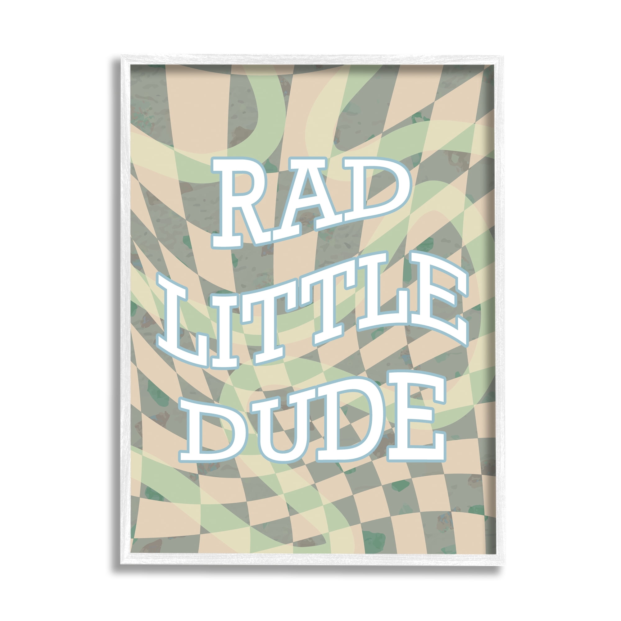 Stupell Industries Rad Little Dude Phrase Inspirational Painting White Framed Art Print Wall Art, 16 x 20