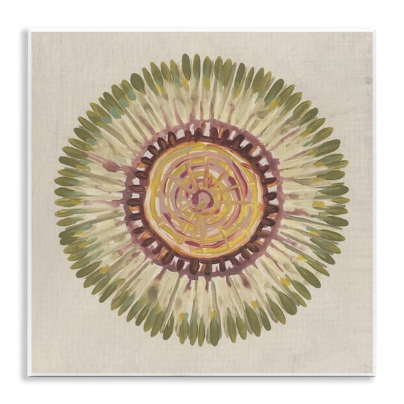 Stupell Industries Radial Aura Mandala Abstract Painting Unframed Art Print Wall Art, 12 x 12