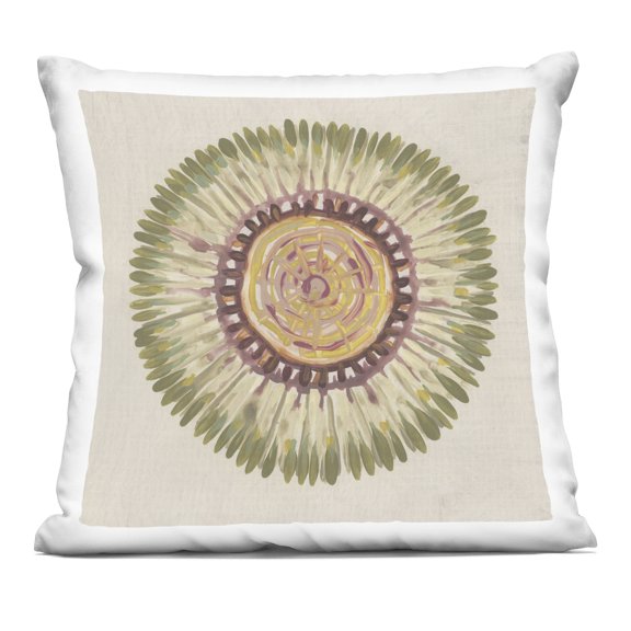 Stupell Industries Radial Aura Mandala Decorative Printed Throw Pillow, design by June Erica Vess