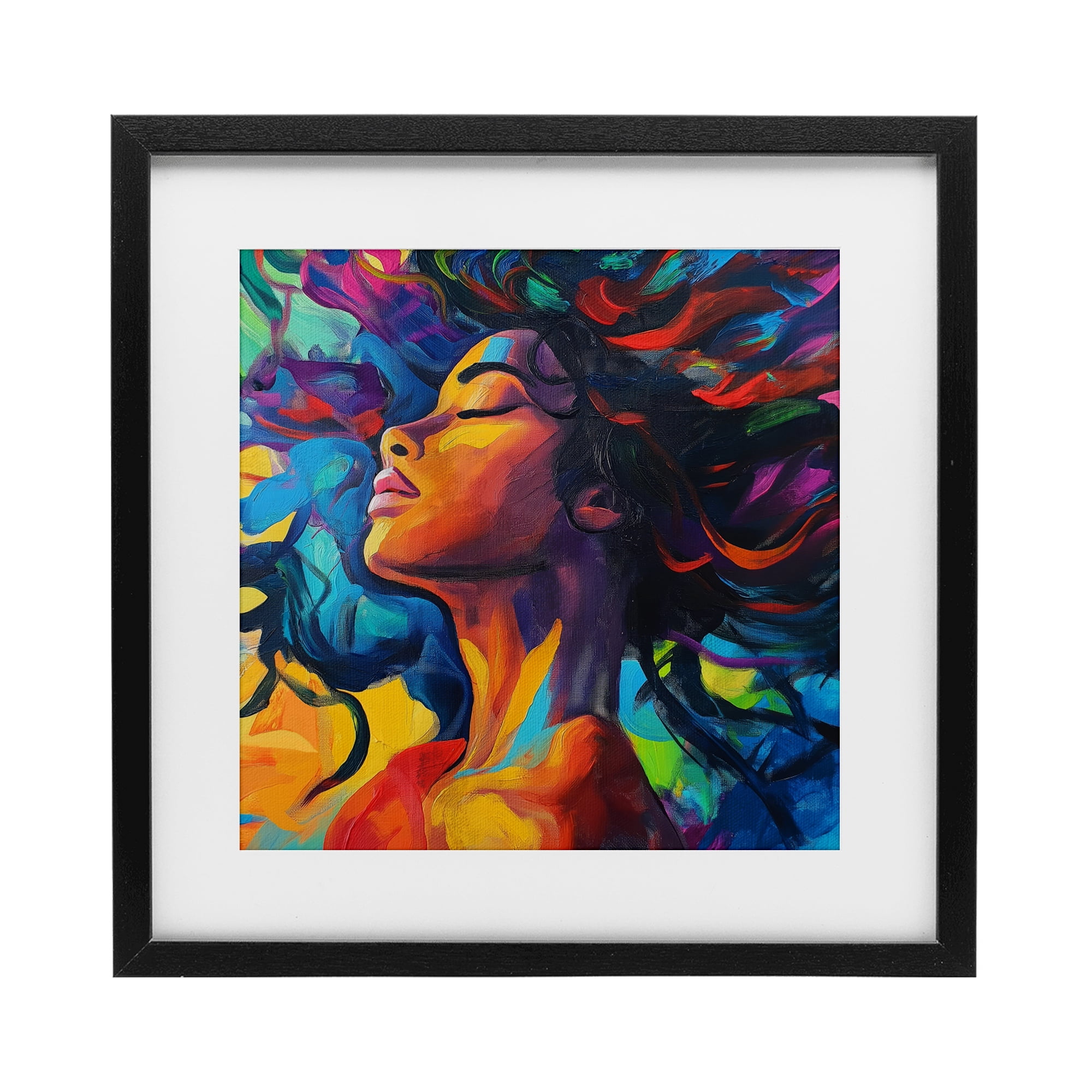 Stupell Industries Radiant Flow Woman Black Framed Print Under Glass, design by Svetlana Aleynikova