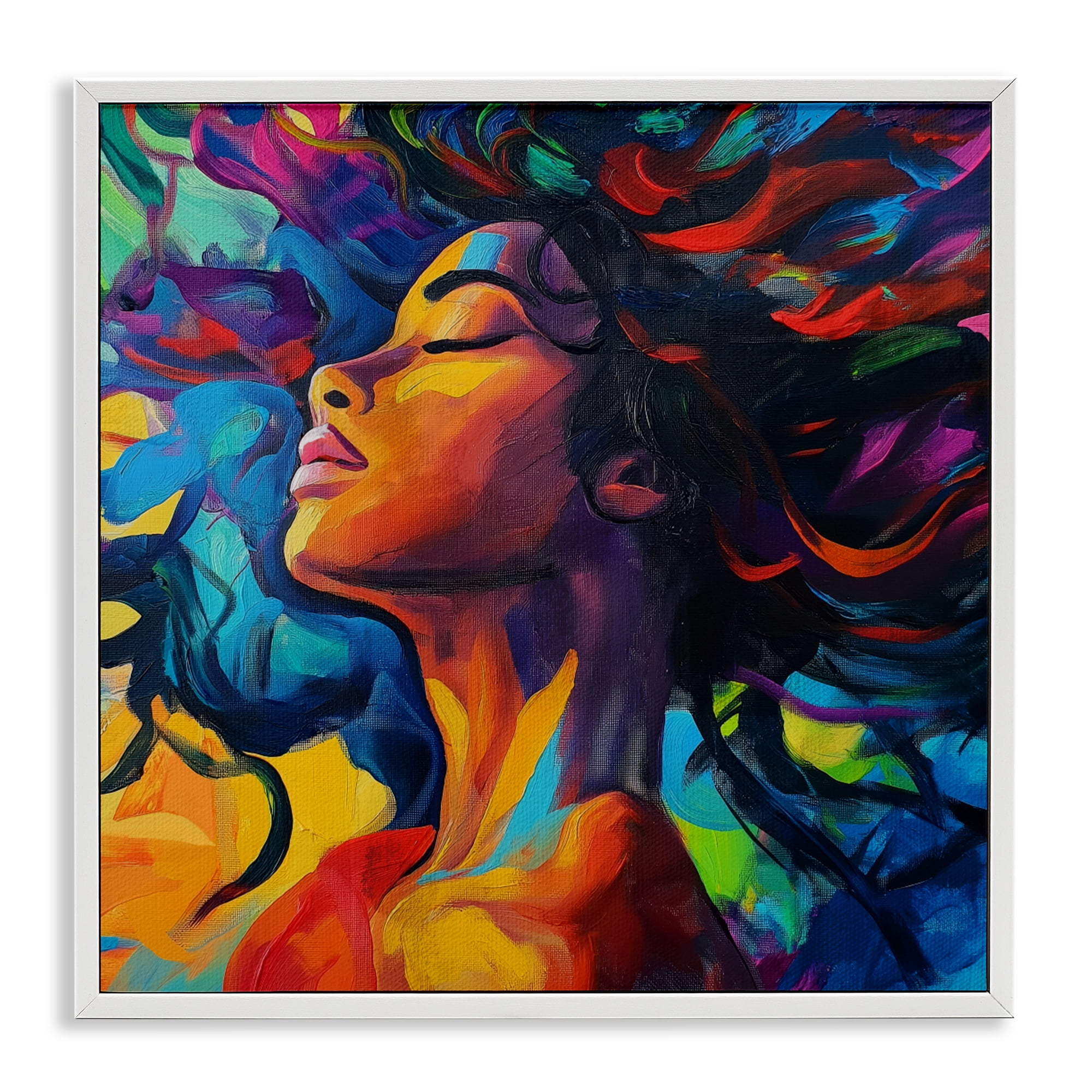 Stupell Industries Radiant Flow Woman White Framed Giclee Art, design by Svetlana Aleynikova