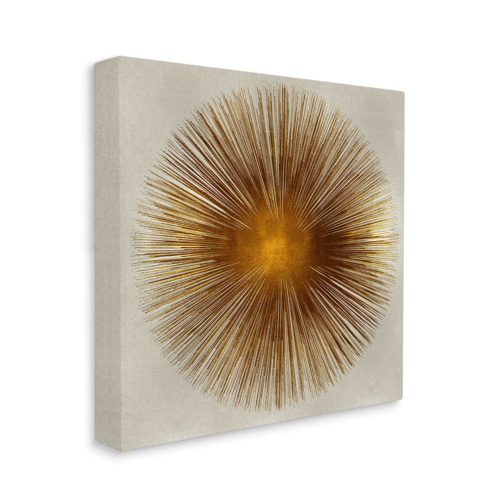 Stupell Industries Radiant Gold Orb Abstract Shape Design Canvas Wall Art by Abby Young