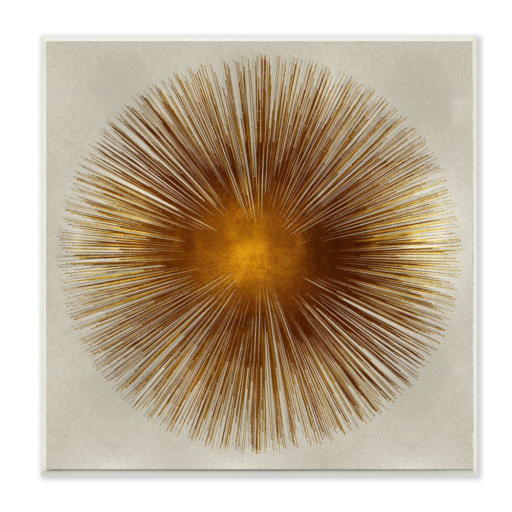 Stupell Industries Radiant Gold Orb Abstract Shape Design Wall Plaque by Abby Young