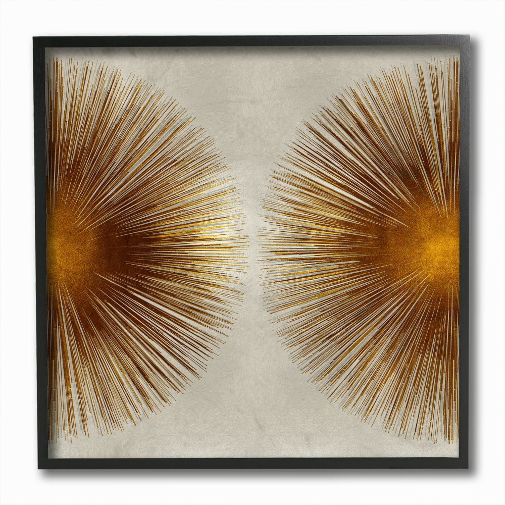 Stupell Industries Radiant Gold Orbs Abstract Shape Design Framed Wall Art by Abby Young
