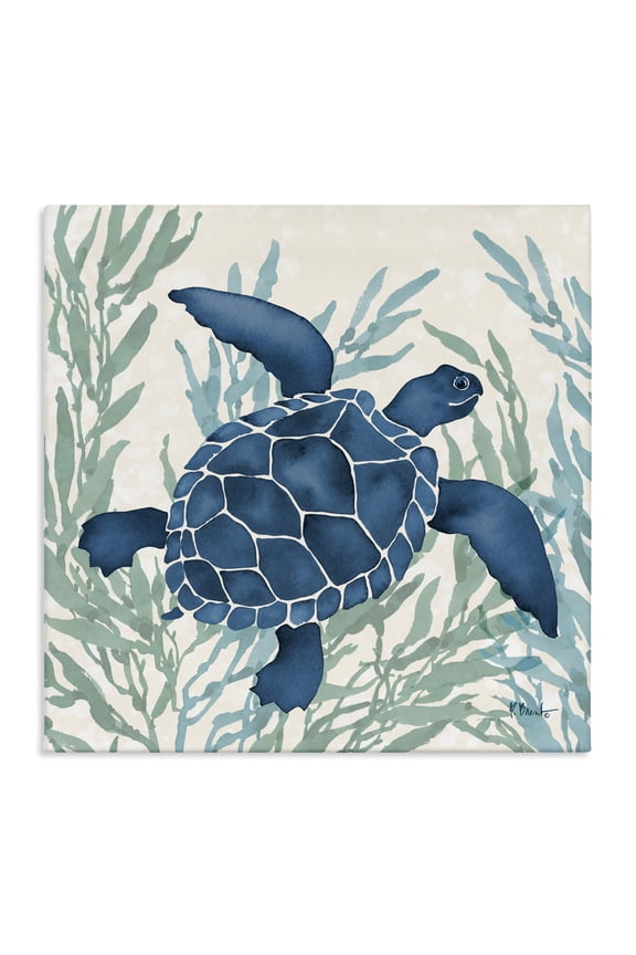 Industries Radiant Sea Life Tortoise Canvas Wall Art design by Paul Brent, 17 x 17
