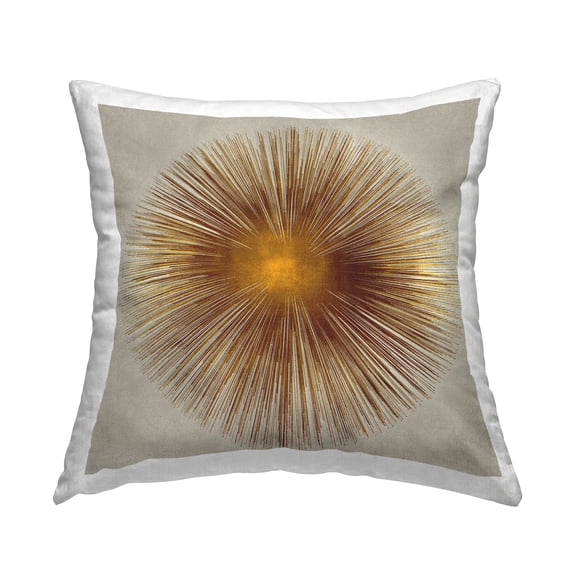 Stupell Industries Radiant Sun Orb Abstract Pattern Shape Design by Abby Young Throw Pillow